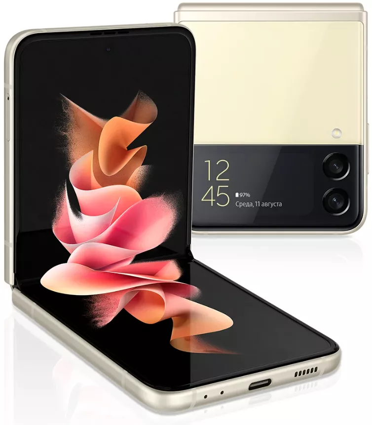 Смартфон Samsung Galaxy Z Flip 3 5G, 8.256 Гб, кремовый